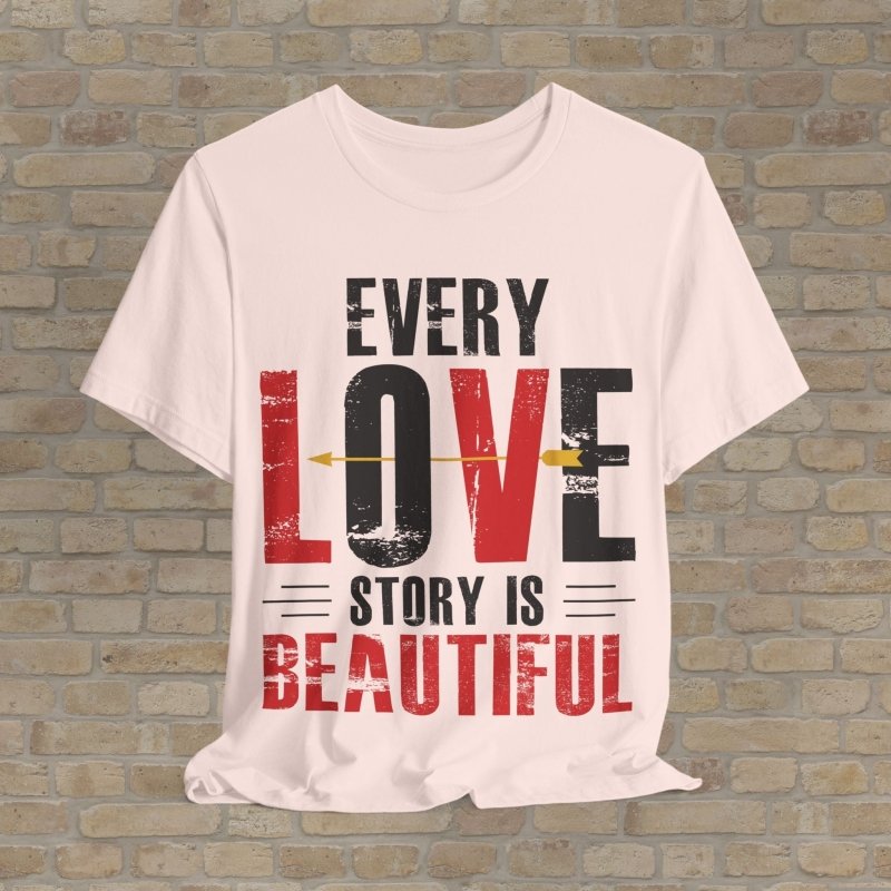 Text Only T-Shirts Love Story Tee - Vibrant Styles