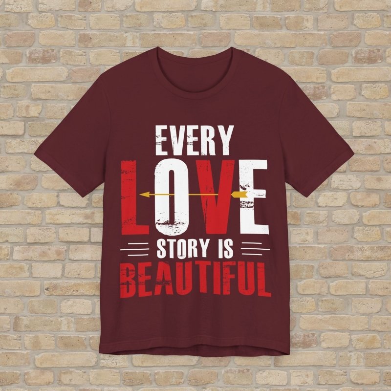 Text Only T-Shirts Love Story Tee - Vibrant Styles