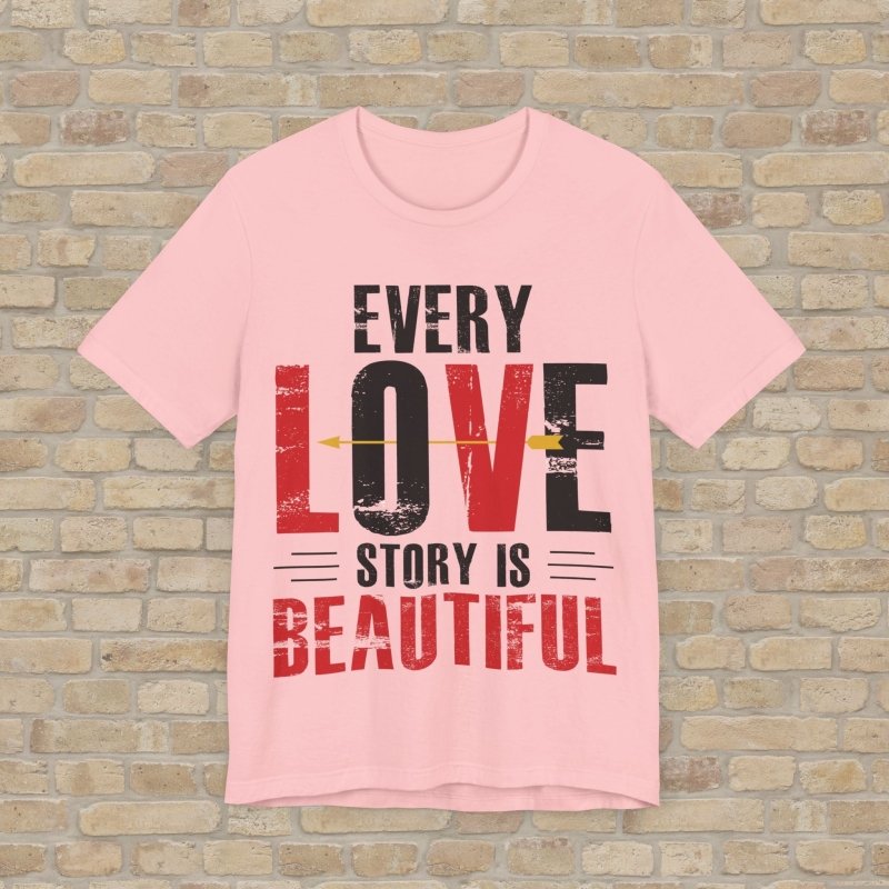 Text Only T-Shirts Love Story Tee - Vibrant Styles