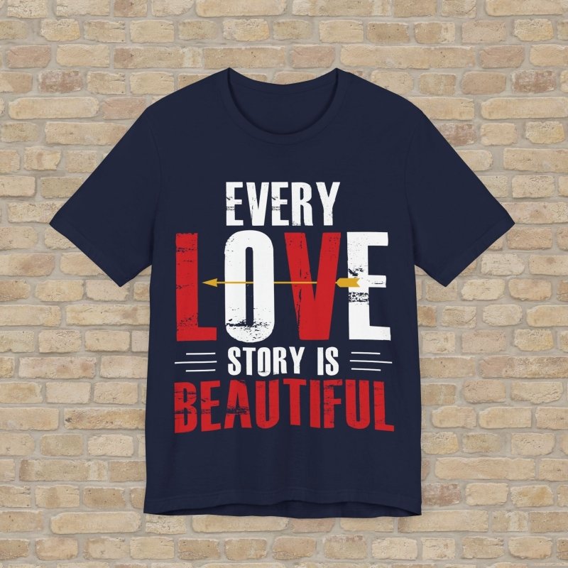 Text Only T-Shirts Love Story Tee - Vibrant Styles