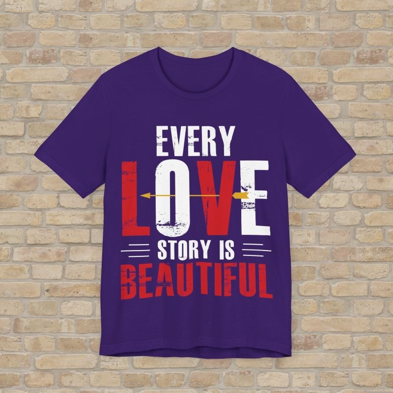 Text Only T-Shirts Love Story Tee - Vibrant Styles