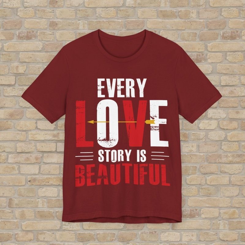 Text Only T-Shirts Love Story Tee - Vibrant Styles