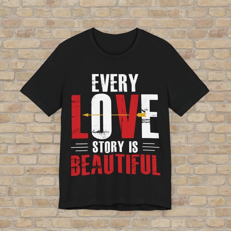 Text Only T-Shirts Love Story Tee - Vibrant Styles