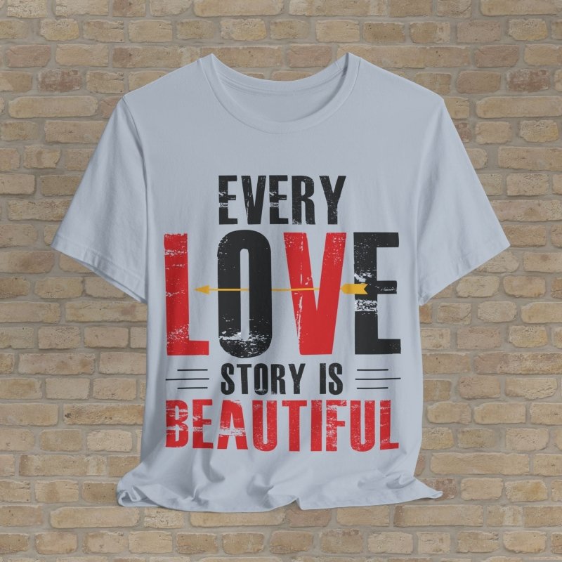 Text Only T-Shirts Love Story Tee - Vibrant Styles