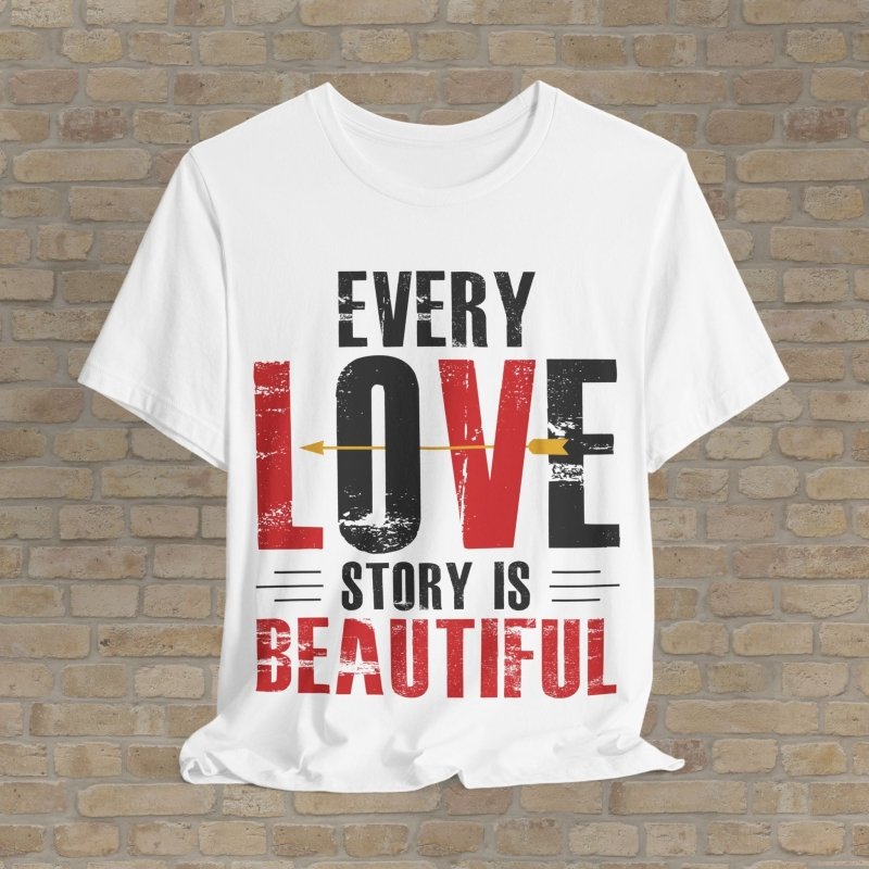 Text Only T-Shirts Love Story Tee - Vibrant Styles