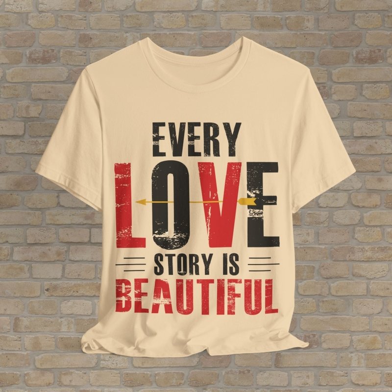 Text Only T-Shirts Love Story Tee - Vibrant Styles