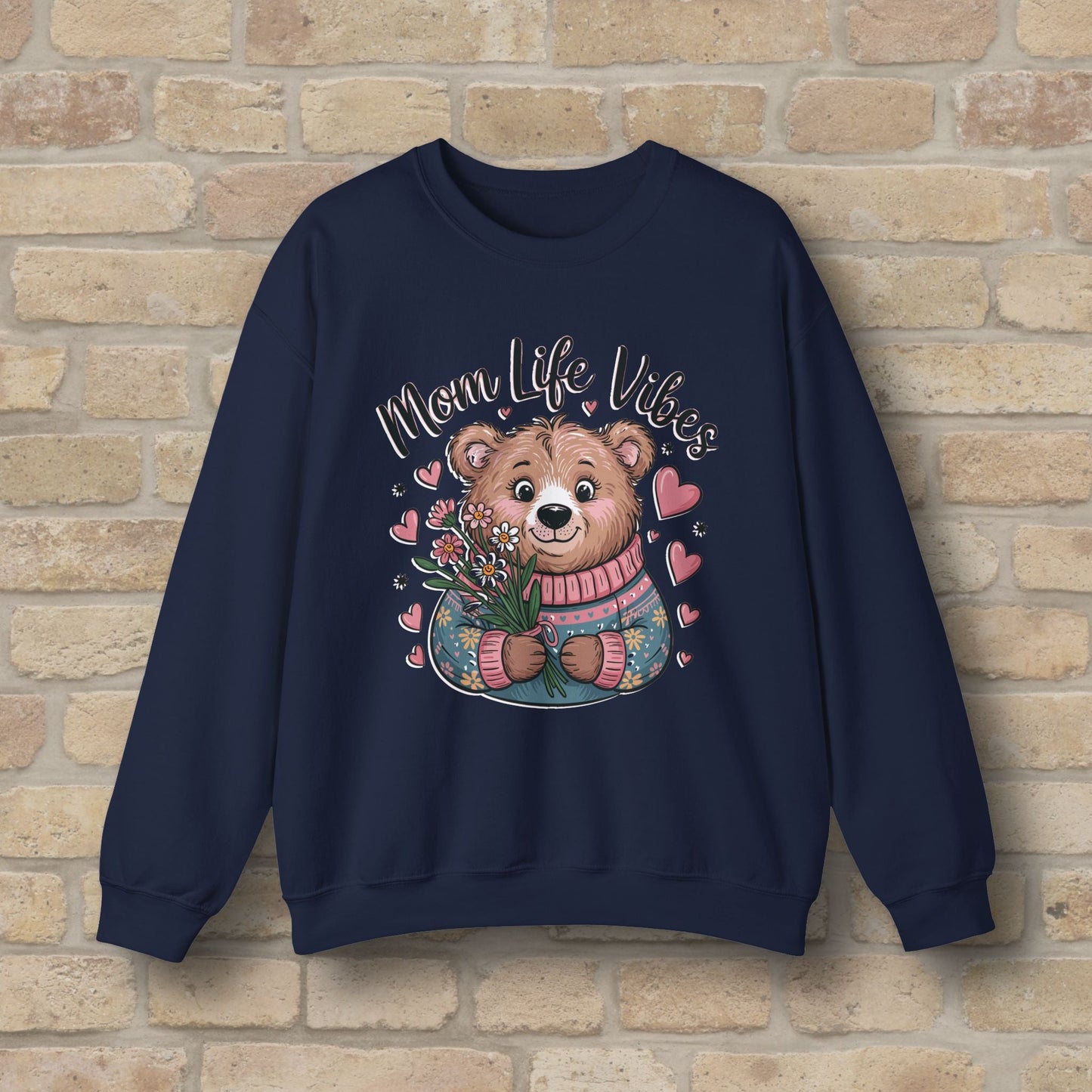 Graphic & Text Mama Bear Life Vibes Sweatshirt - Vibrant Styles