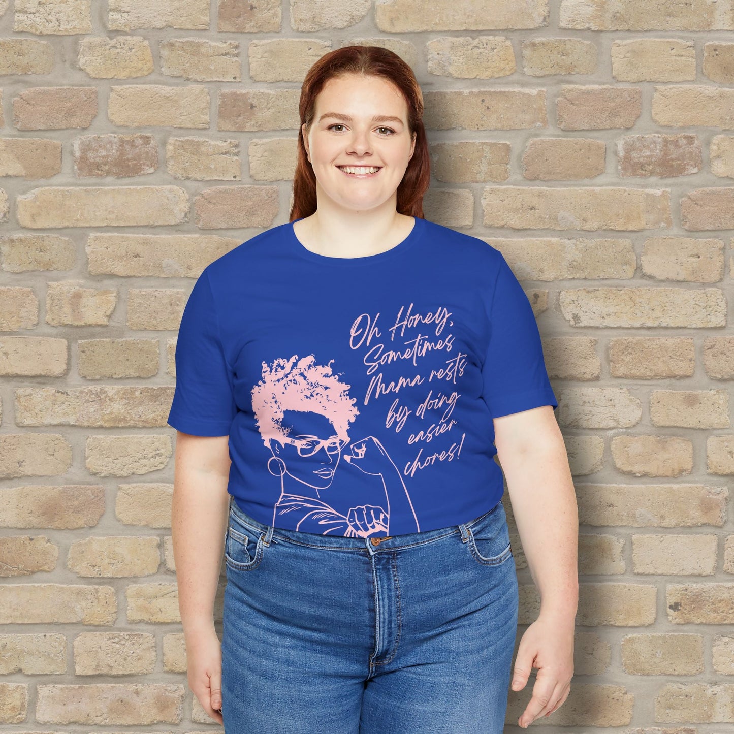 Graphic & Text T-Shirts Mama Rests By Doing Easier Chores Tee - Vibrant Styles