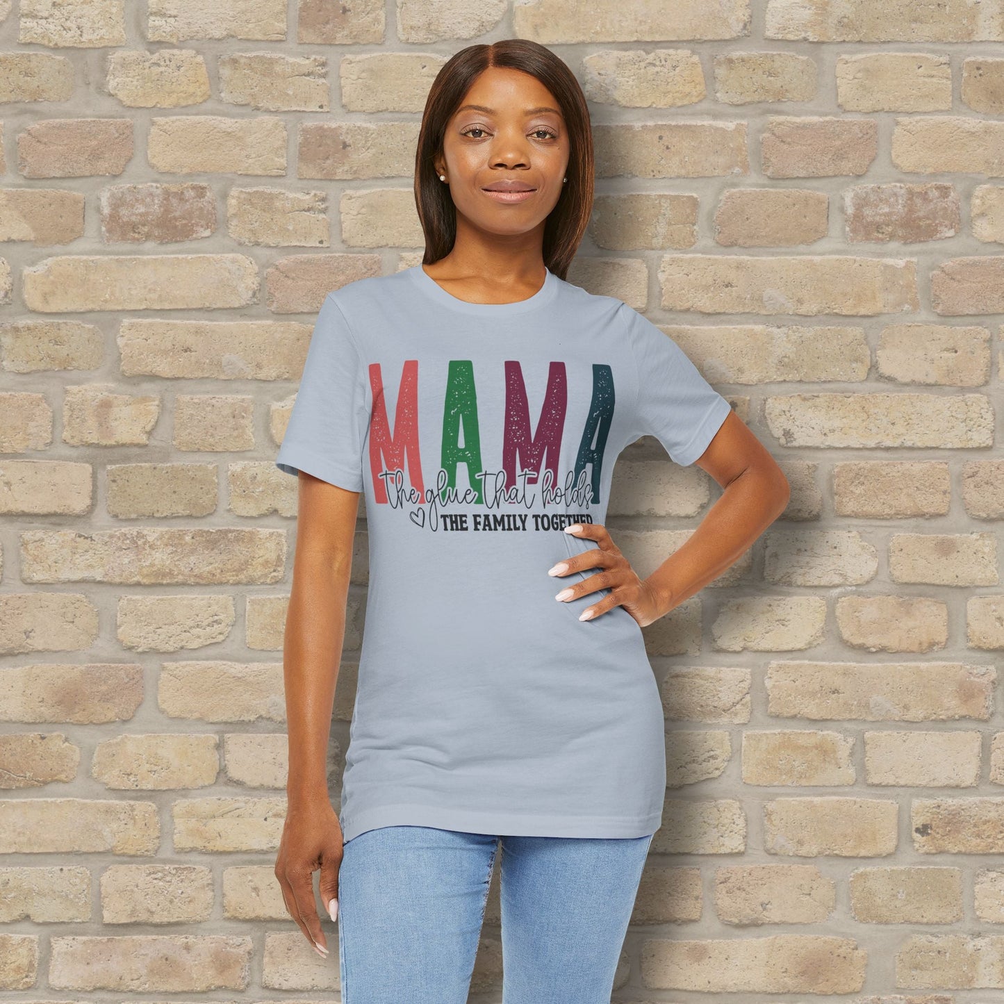 T-Shirt Mama – The Glue That Holds the Family Together Tee - Vibrant Styles