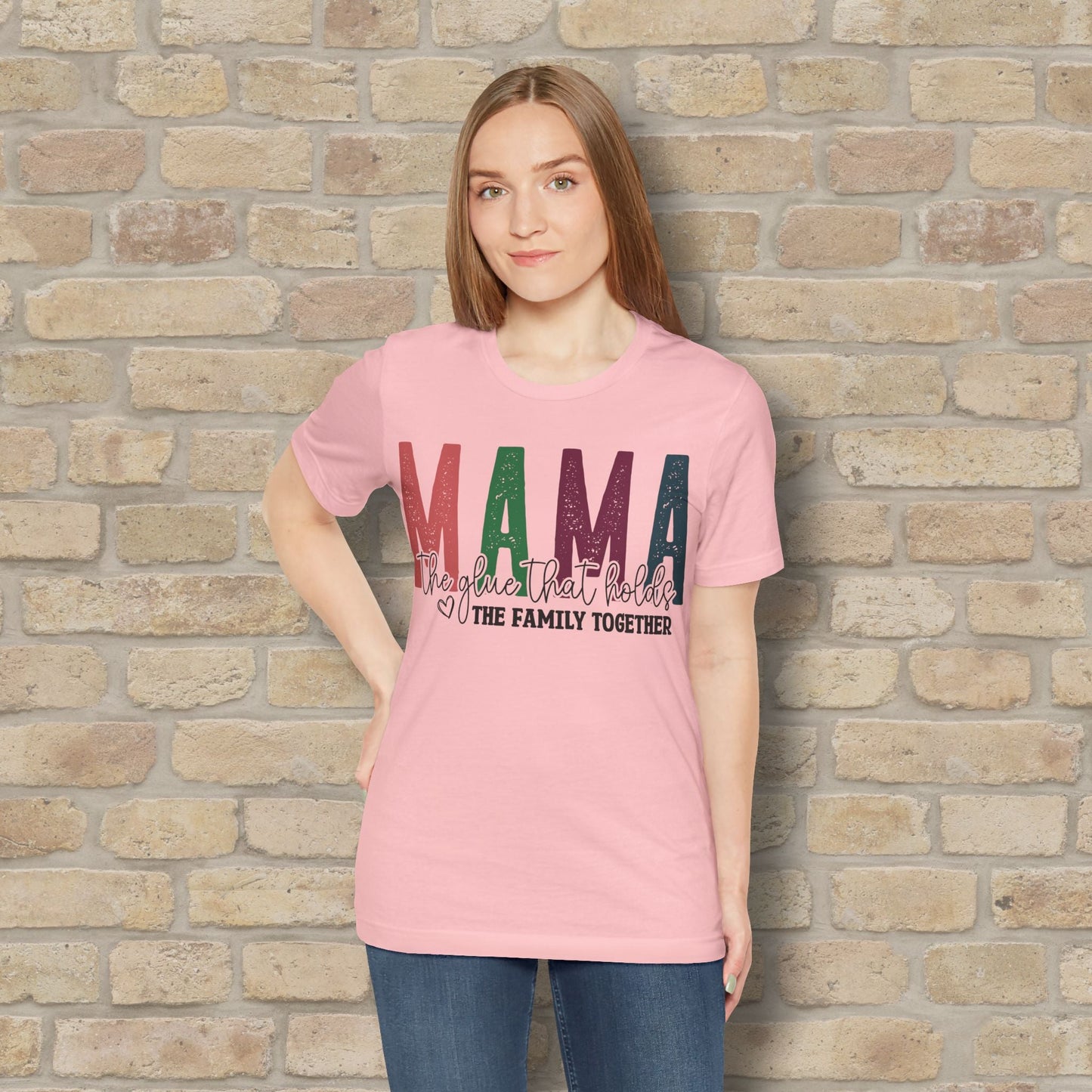 T-Shirt Mama – The Glue That Holds the Family Together Tee - Vibrant Styles