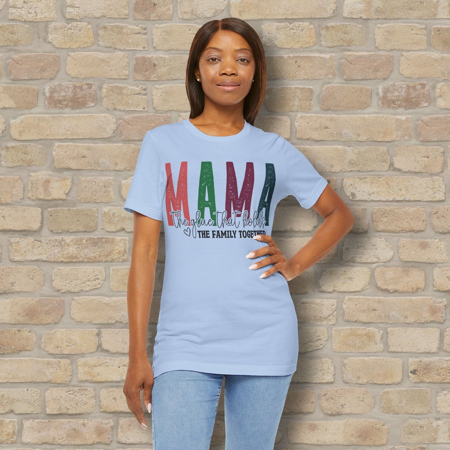 T-Shirt Mama – The Glue That Holds the Family Together Tee - Vibrant Styles