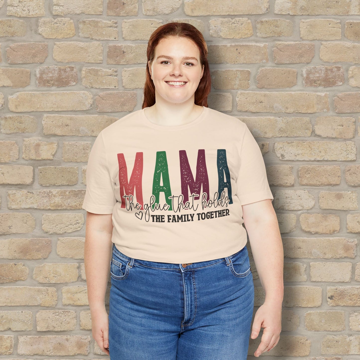 T-Shirt Mama – The Glue That Holds the Family Together Tee - Vibrant Styles