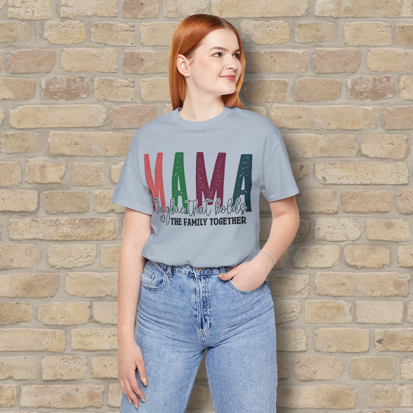 T-Shirt Mama – The Glue That Holds the Family Together Tee - Vibrant Styles