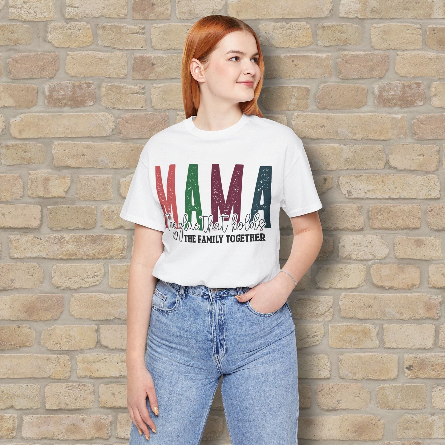 T-Shirt Mama – The Glue That Holds the Family Together Tee - Vibrant Styles