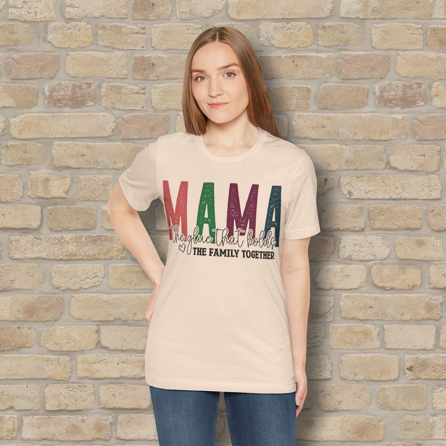 T-Shirt Mama – The Glue That Holds the Family Together Tee - Vibrant Styles