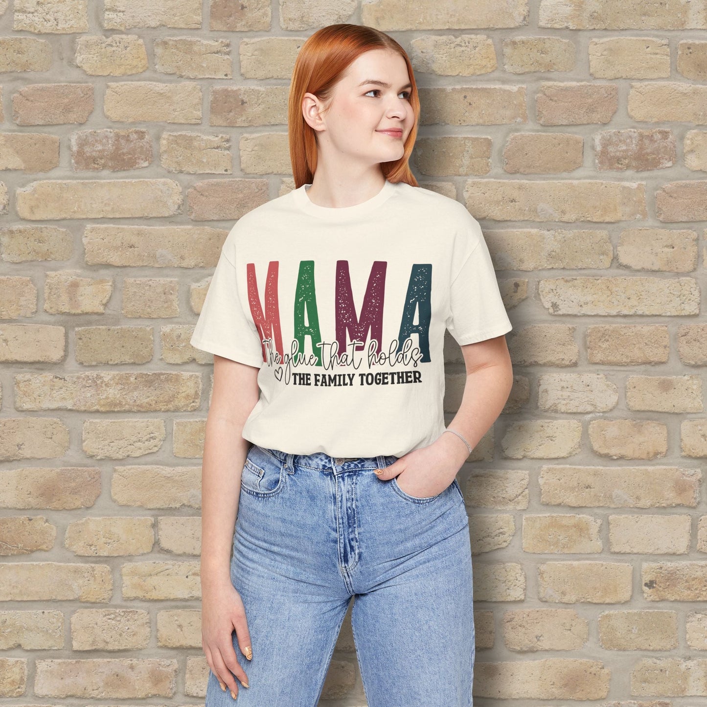 T-Shirt Mama – The Glue That Holds the Family Together Tee - Vibrant Styles
