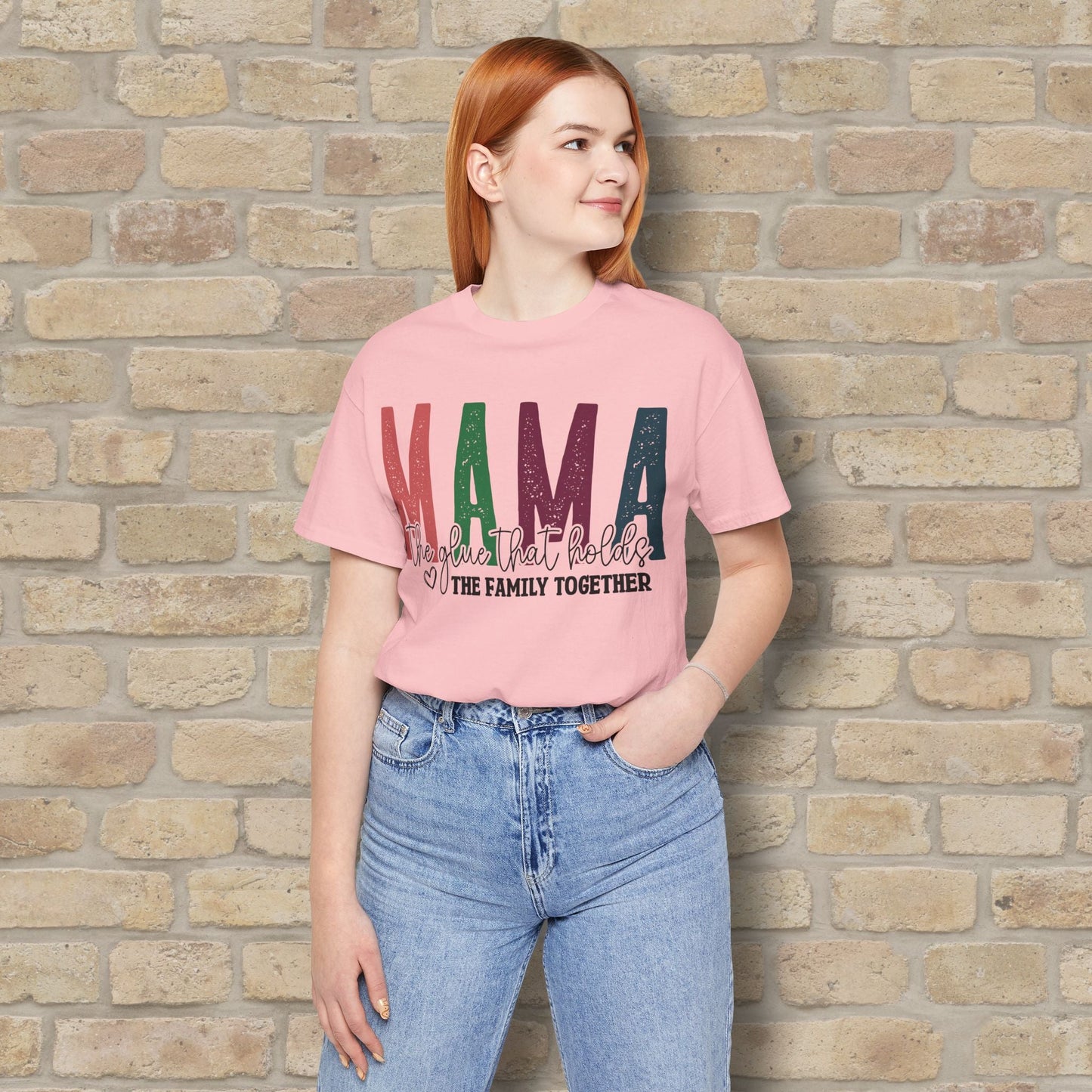 T-Shirt Mama – The Glue That Holds the Family Together Tee - Vibrant Styles