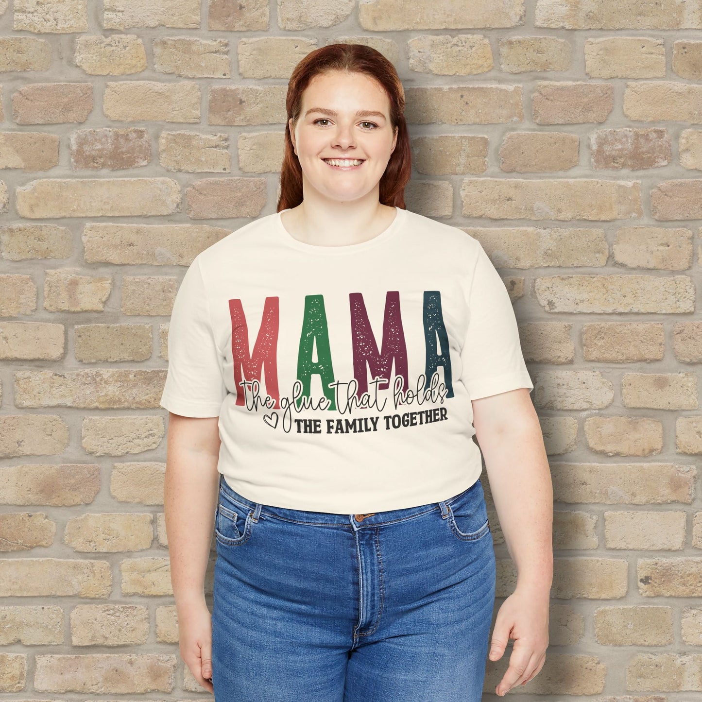 T-Shirt Mama – The Glue That Holds the Family Together Tee - Vibrant Styles