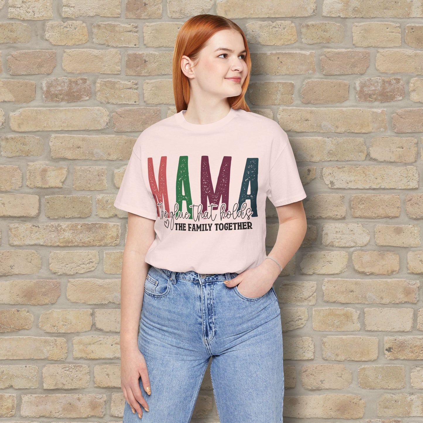 T-Shirt Mama – The Glue That Holds the Family Together Tee - Vibrant Styles