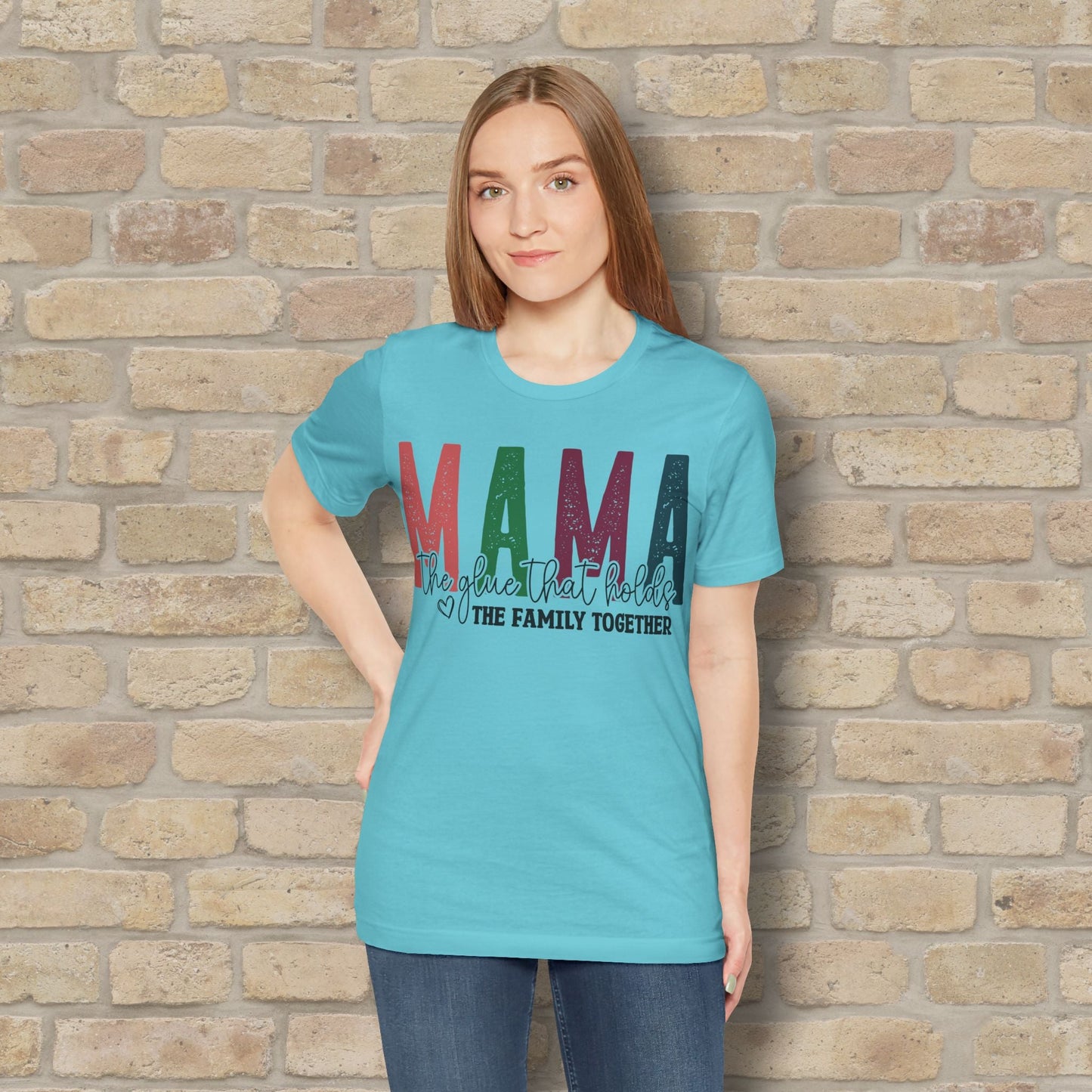 T-Shirt Mama – The Glue That Holds the Family Together Tee - Vibrant Styles