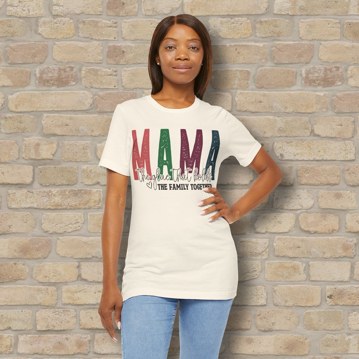 T-Shirt Mama – The Glue That Holds the Family Together Tee - Vibrant Styles