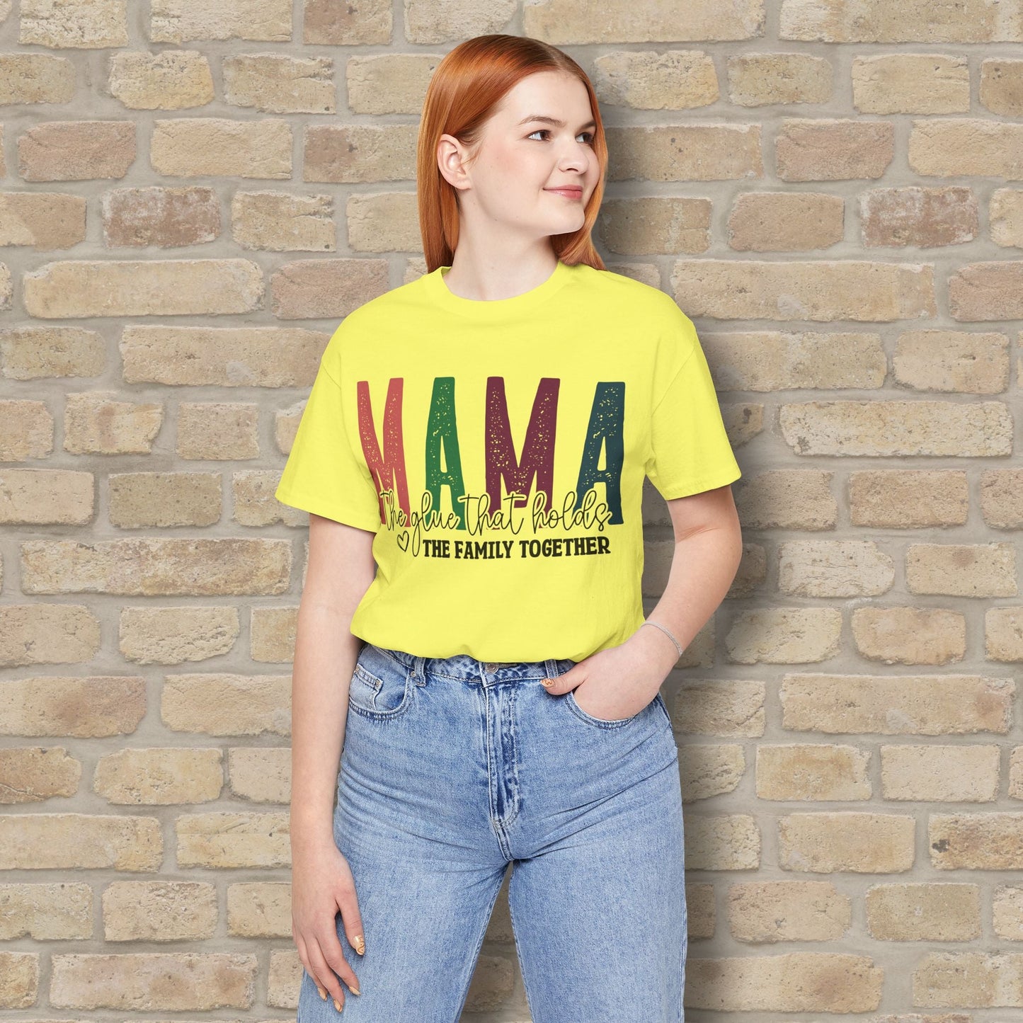 T-Shirt Mama – The Glue That Holds the Family Together Tee - Vibrant Styles
