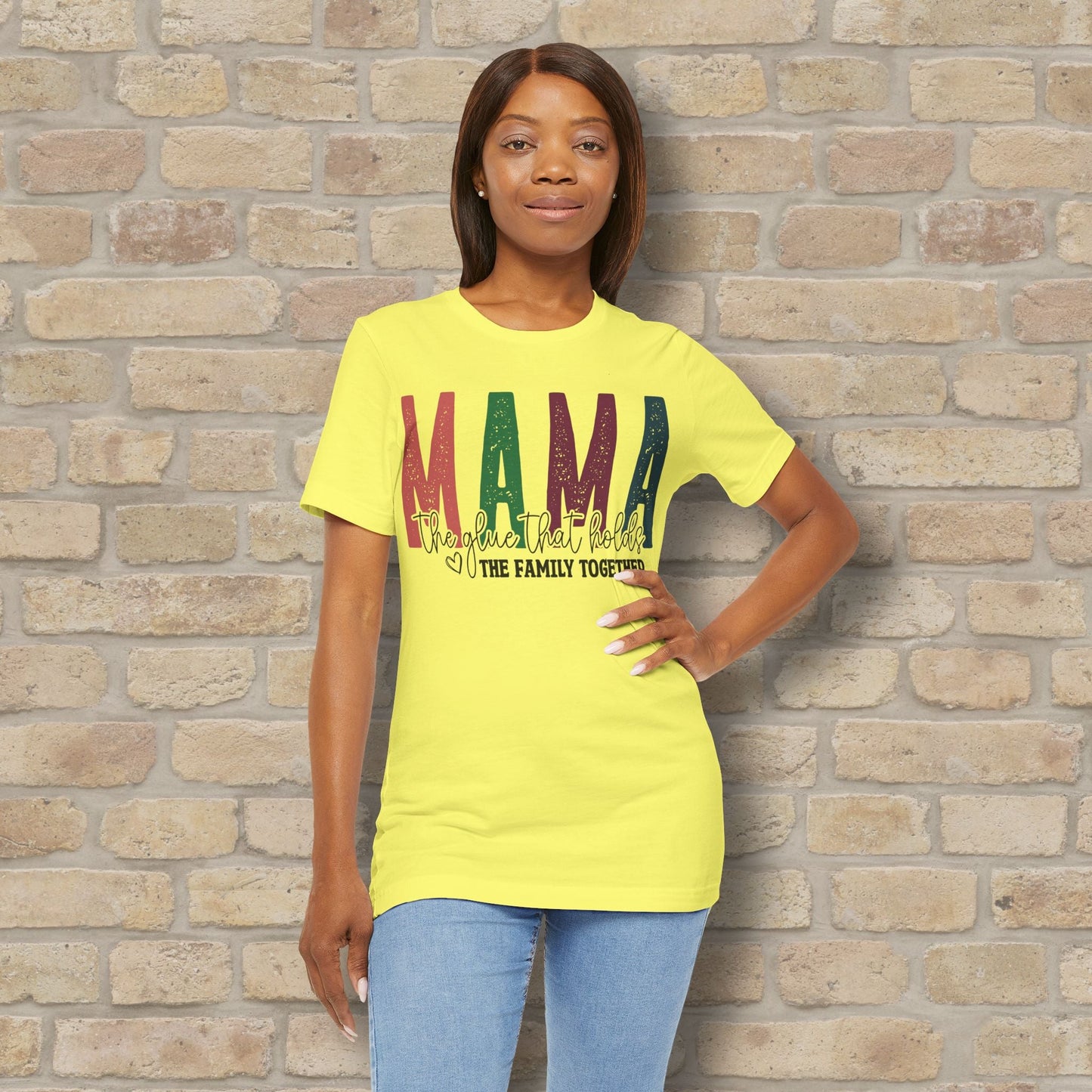 T-Shirt Mama – The Glue That Holds the Family Together Tee - Vibrant Styles