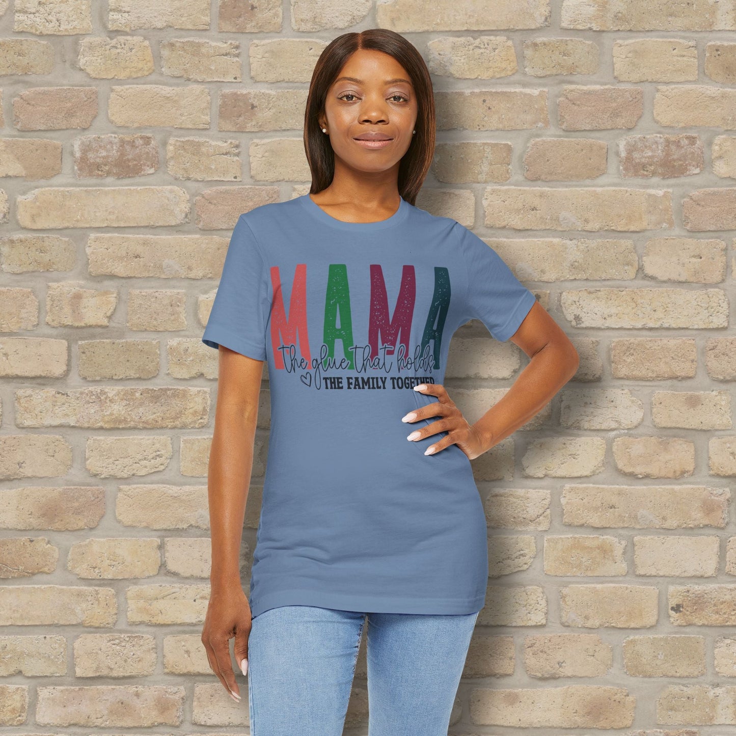 T-Shirt Mama – The Glue That Holds the Family Together Tee - Vibrant Styles