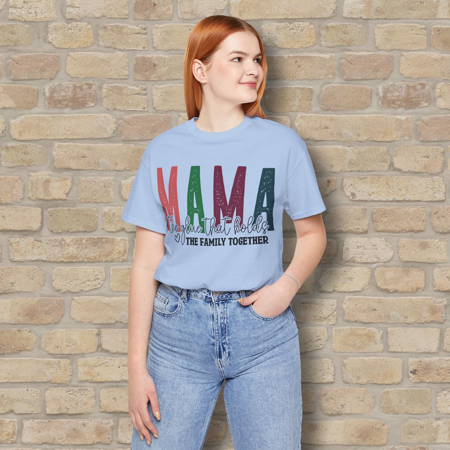 T-Shirt Mama – The Glue That Holds the Family Together Tee - Vibrant Styles
