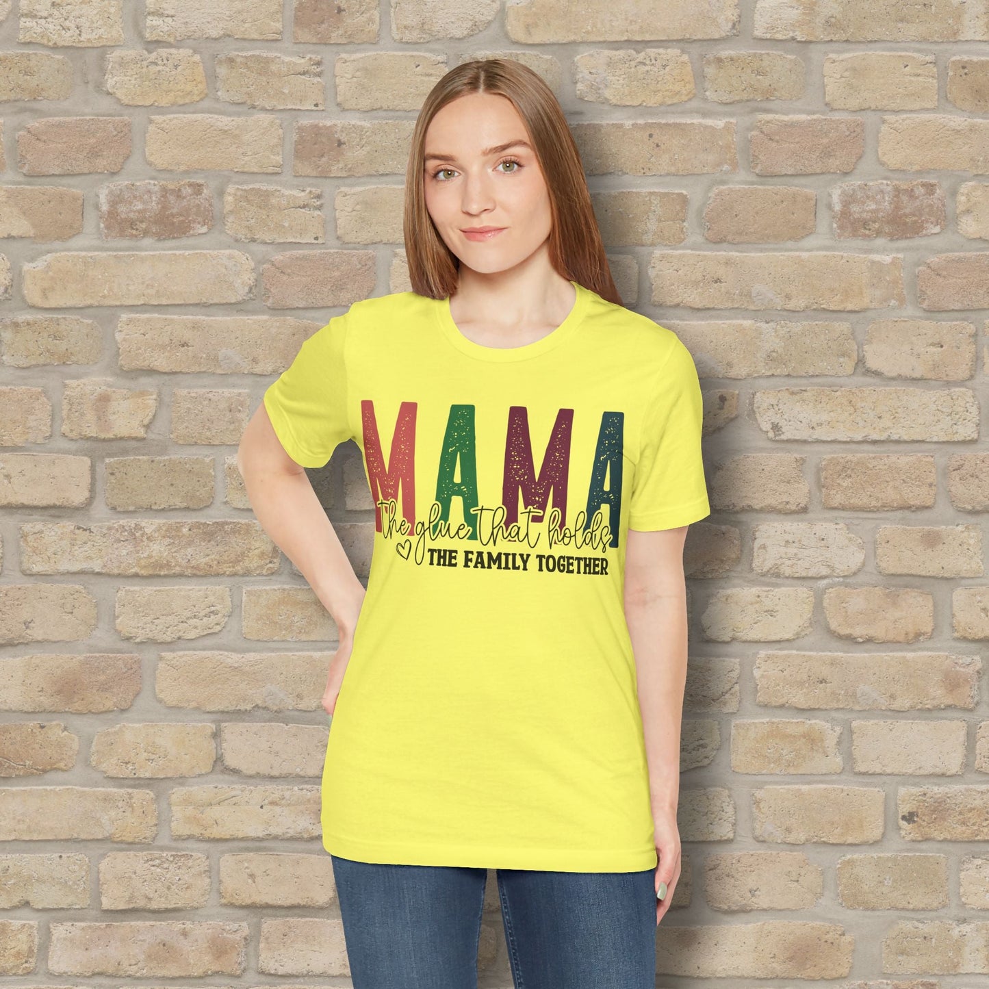 T-Shirt Mama – The Glue That Holds the Family Together Tee - Vibrant Styles