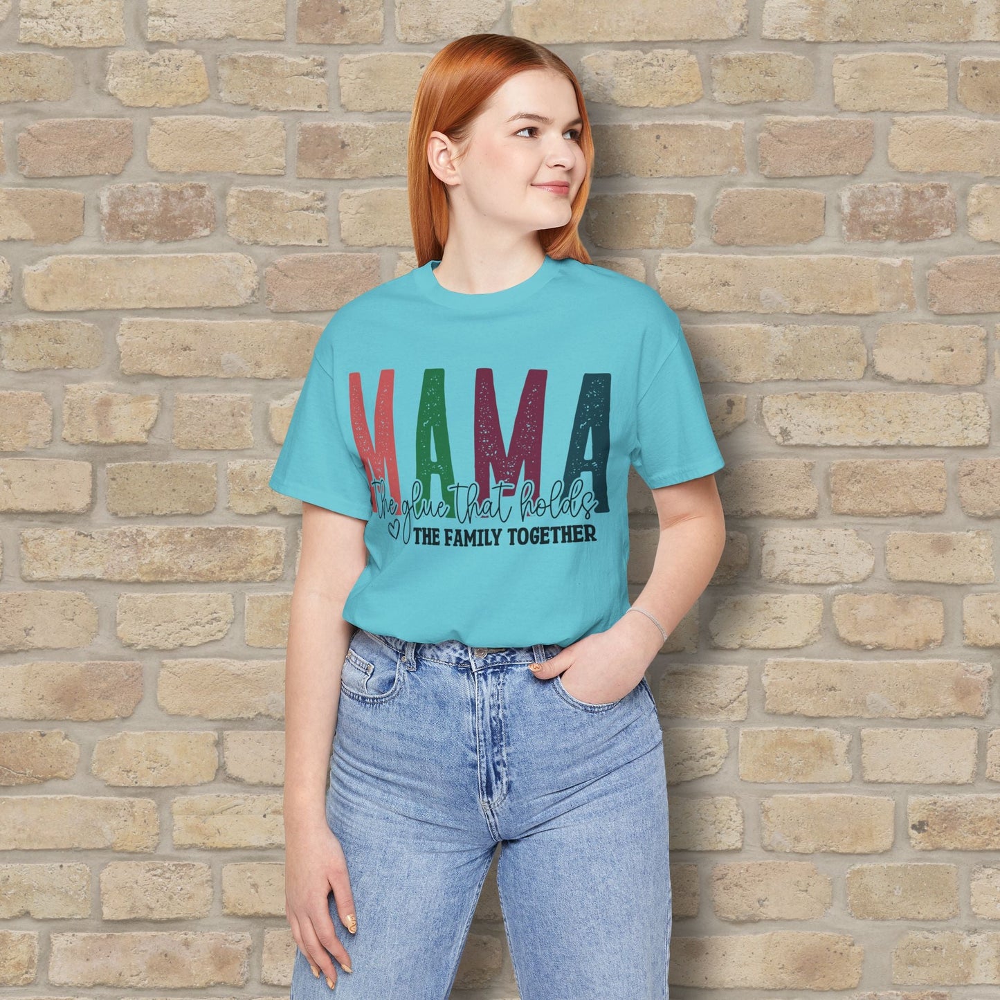 T-Shirt Mama – The Glue That Holds the Family Together Tee - Vibrant Styles