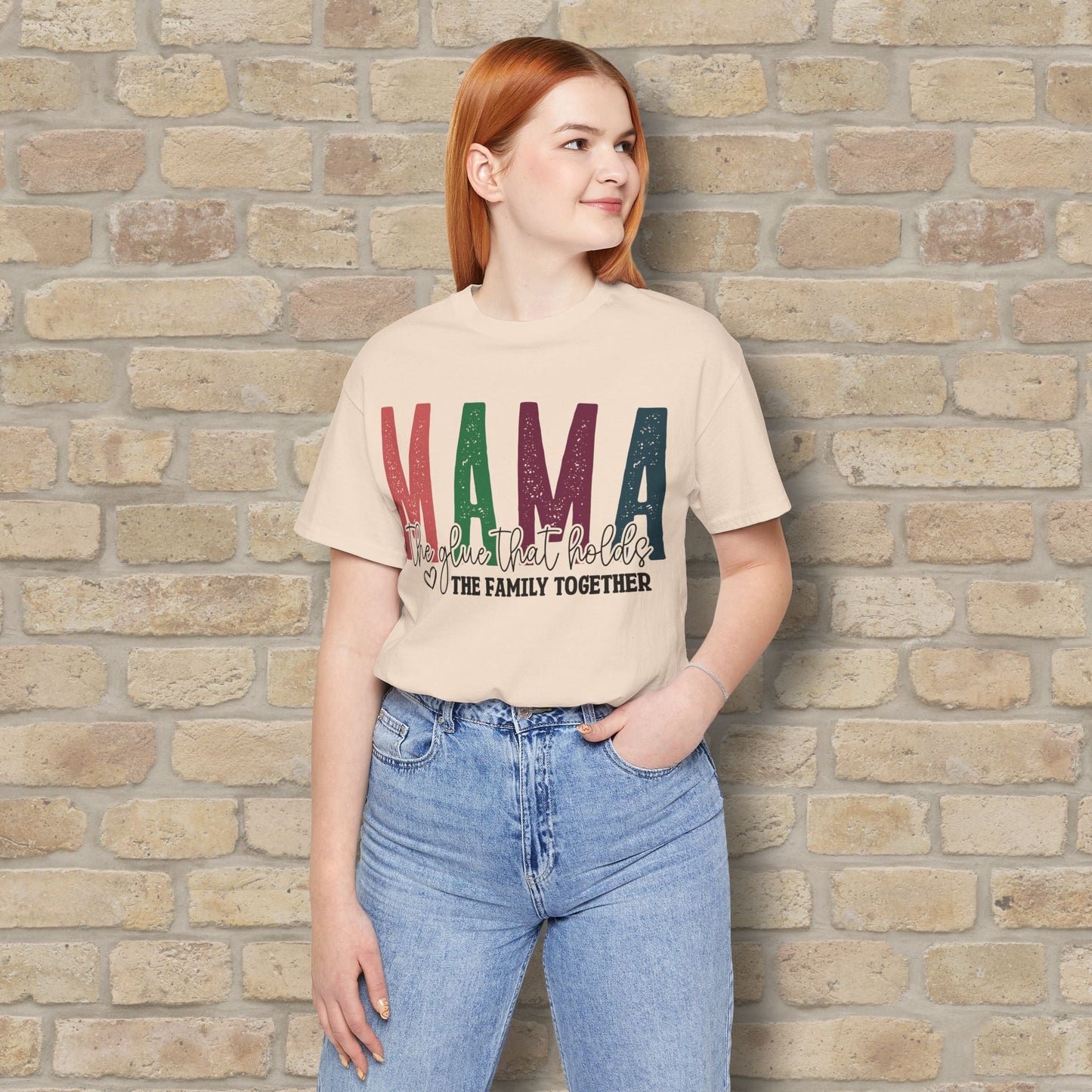 T-Shirt Mama – The Glue That Holds the Family Together Tee - Vibrant Styles