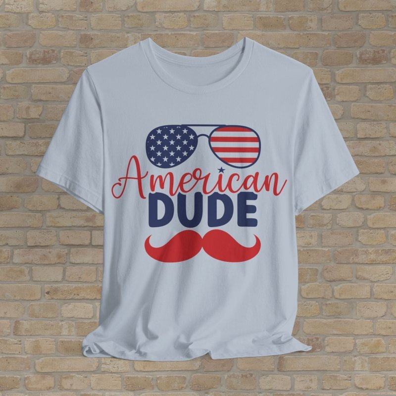Graphic & Text T-Shirts Merica Mustache Tee - Vibrant Styles