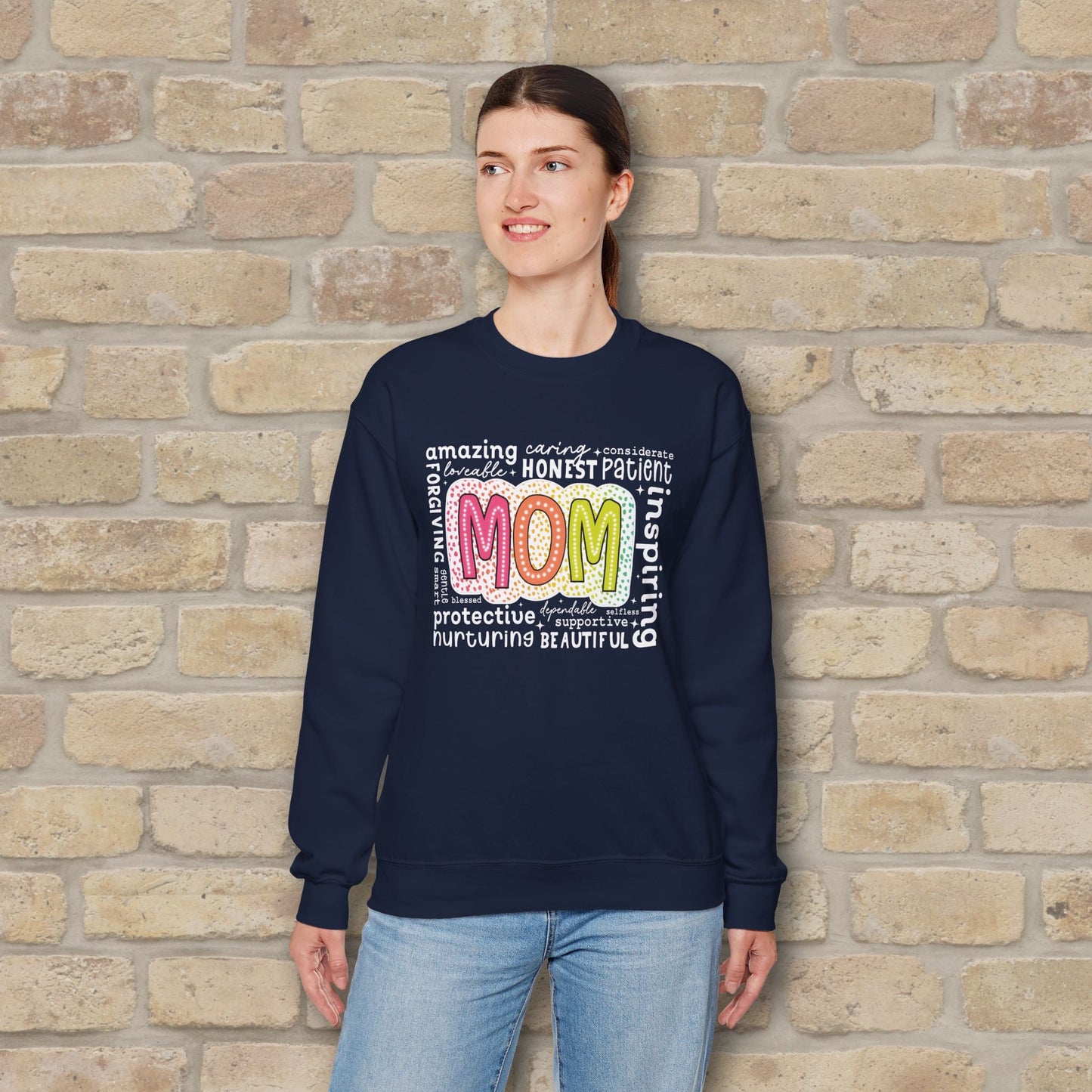 Mostly Text Mom Attributes Sweatshirt - Vibrant Styles