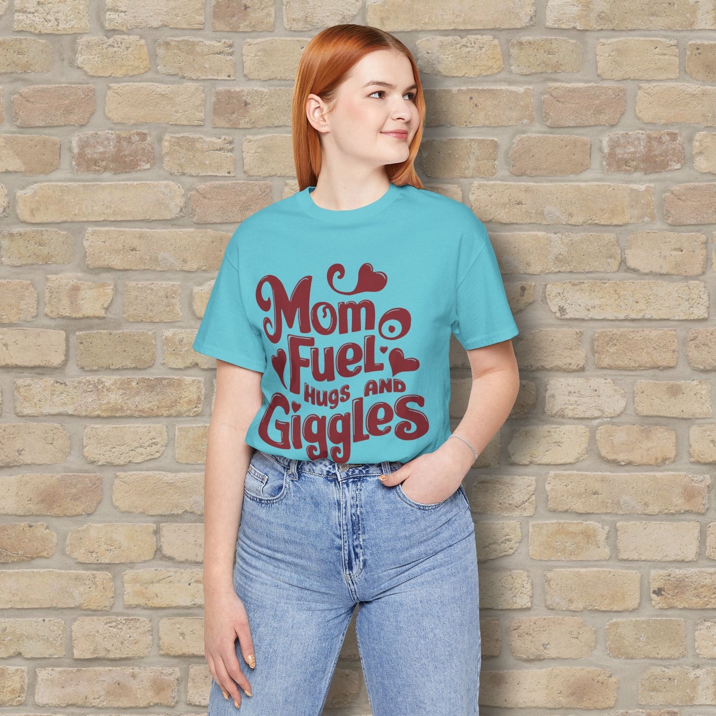 T-Shirt Mom Fuel Tee – Hugs and Giggles Edition - Vibrant Styles
