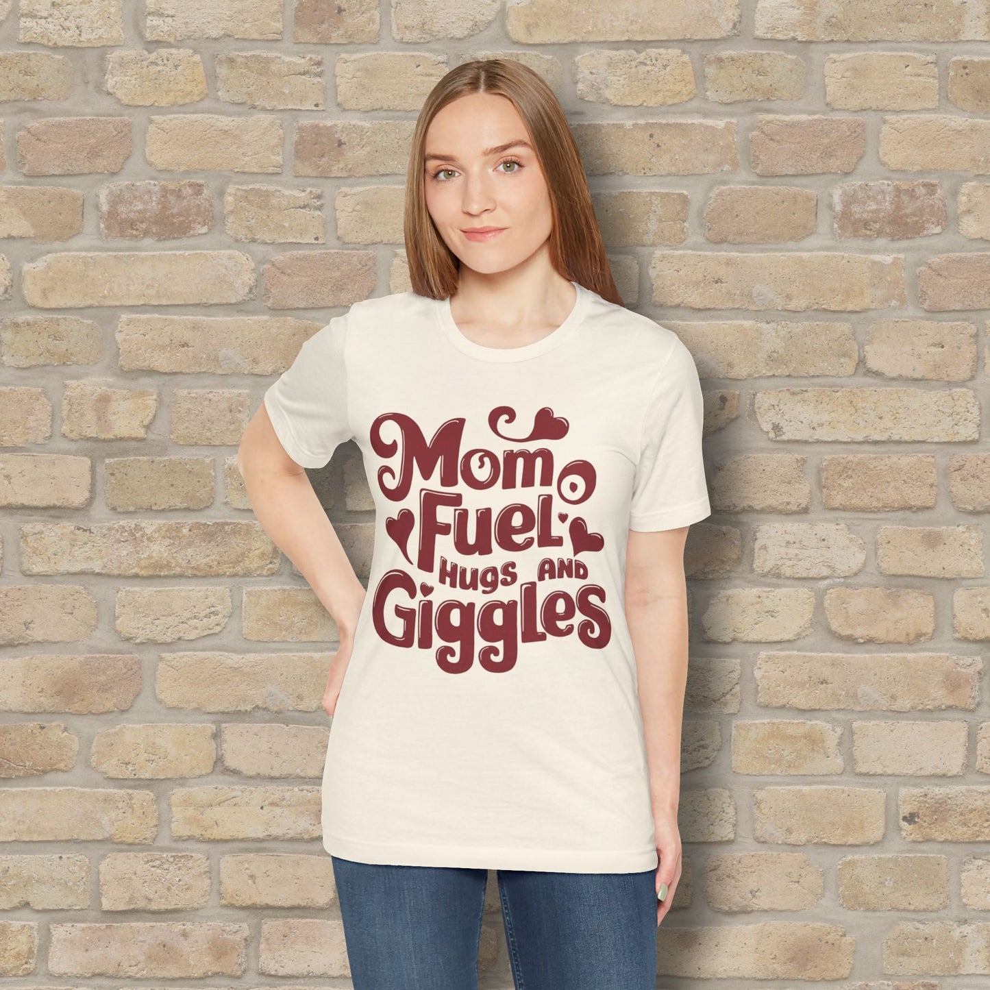T-Shirt Mom Fuel Tee – Hugs and Giggles Edition - Vibrant Styles