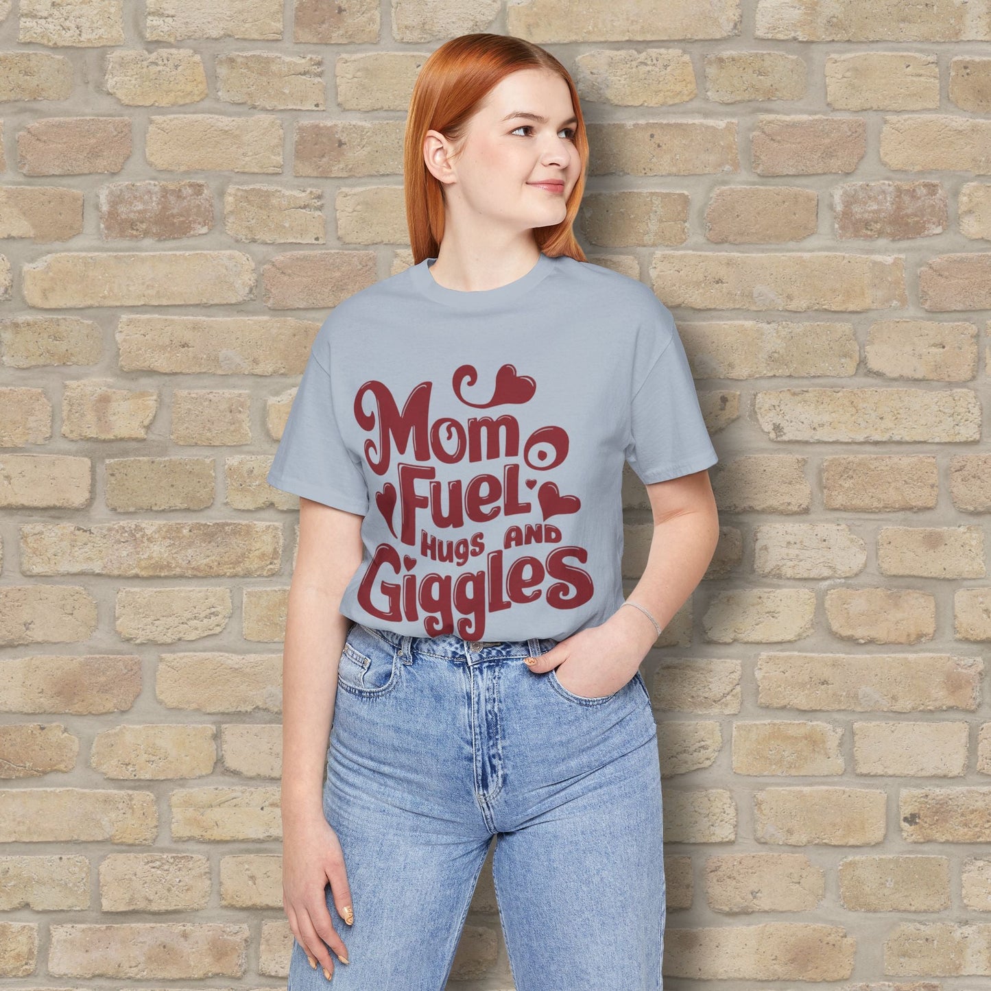 T-Shirt Mom Fuel Tee – Hugs and Giggles Edition - Vibrant Styles