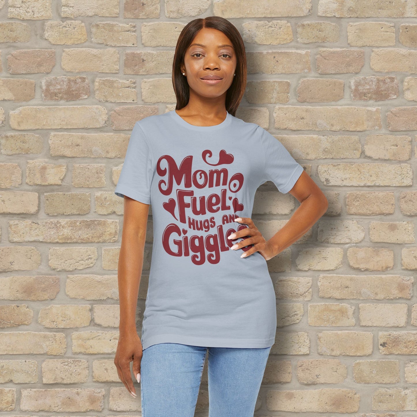 T-Shirt Mom Fuel Tee – Hugs and Giggles Edition - Vibrant Styles