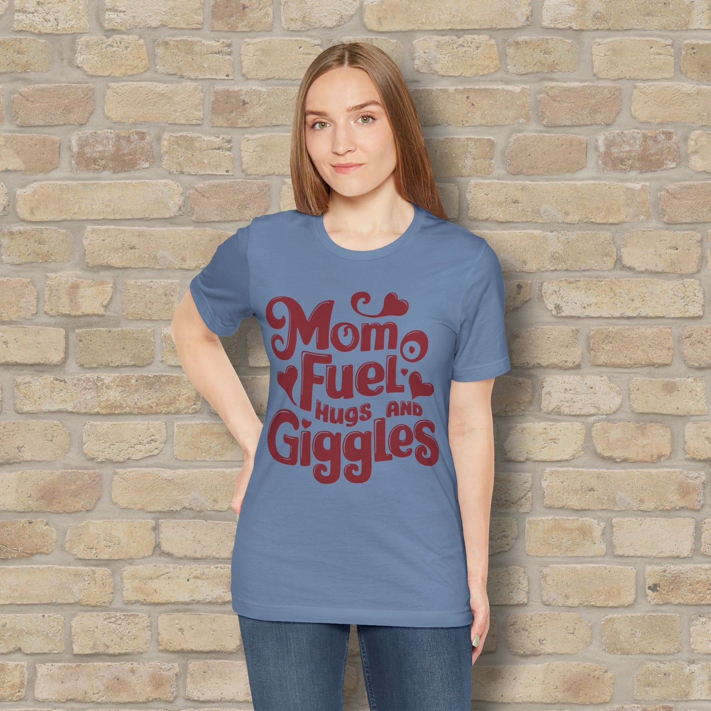 T-Shirt Mom Fuel Tee – Hugs and Giggles Edition - Vibrant Styles