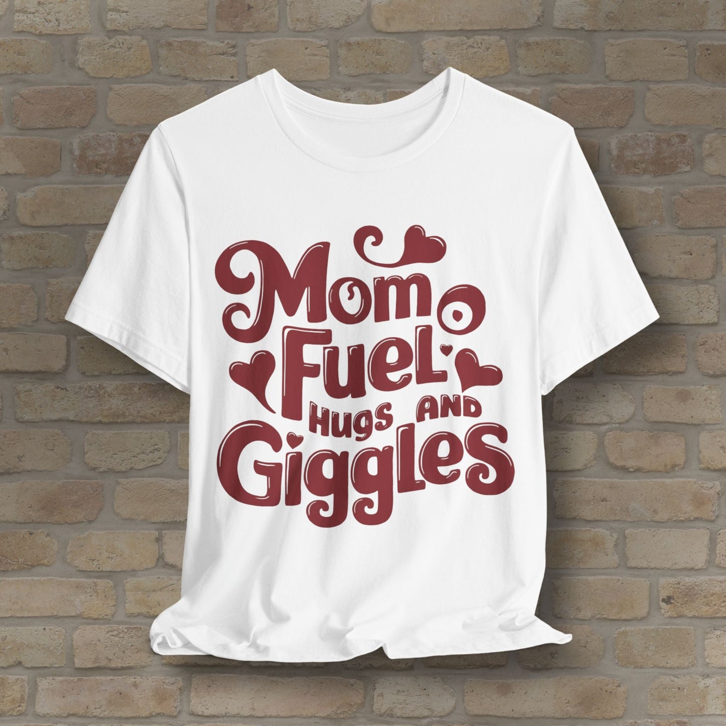 T-Shirt Mom Fuel Tee – Hugs and Giggles Edition - Vibrant Styles