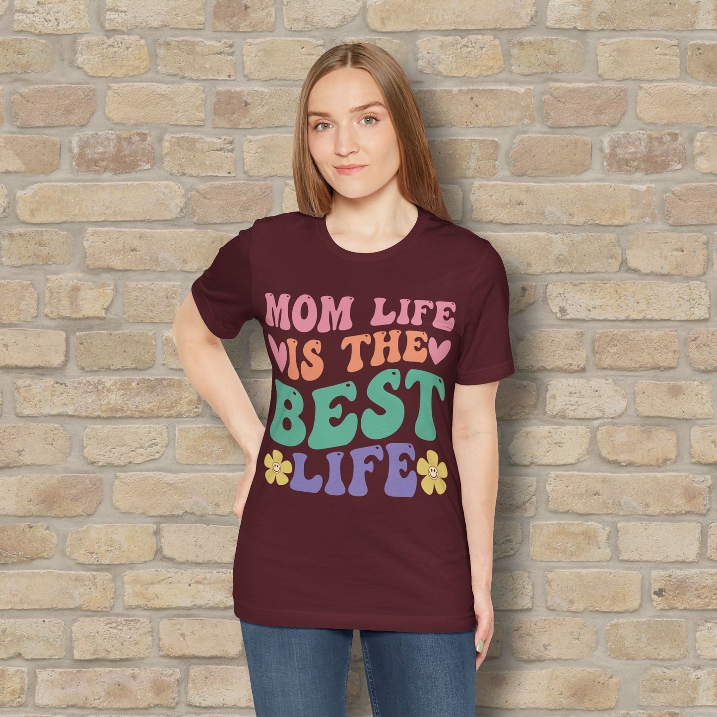 Mostly Text T-Shirts Mom Life Is the Best Life Tee - Vibrant Styles