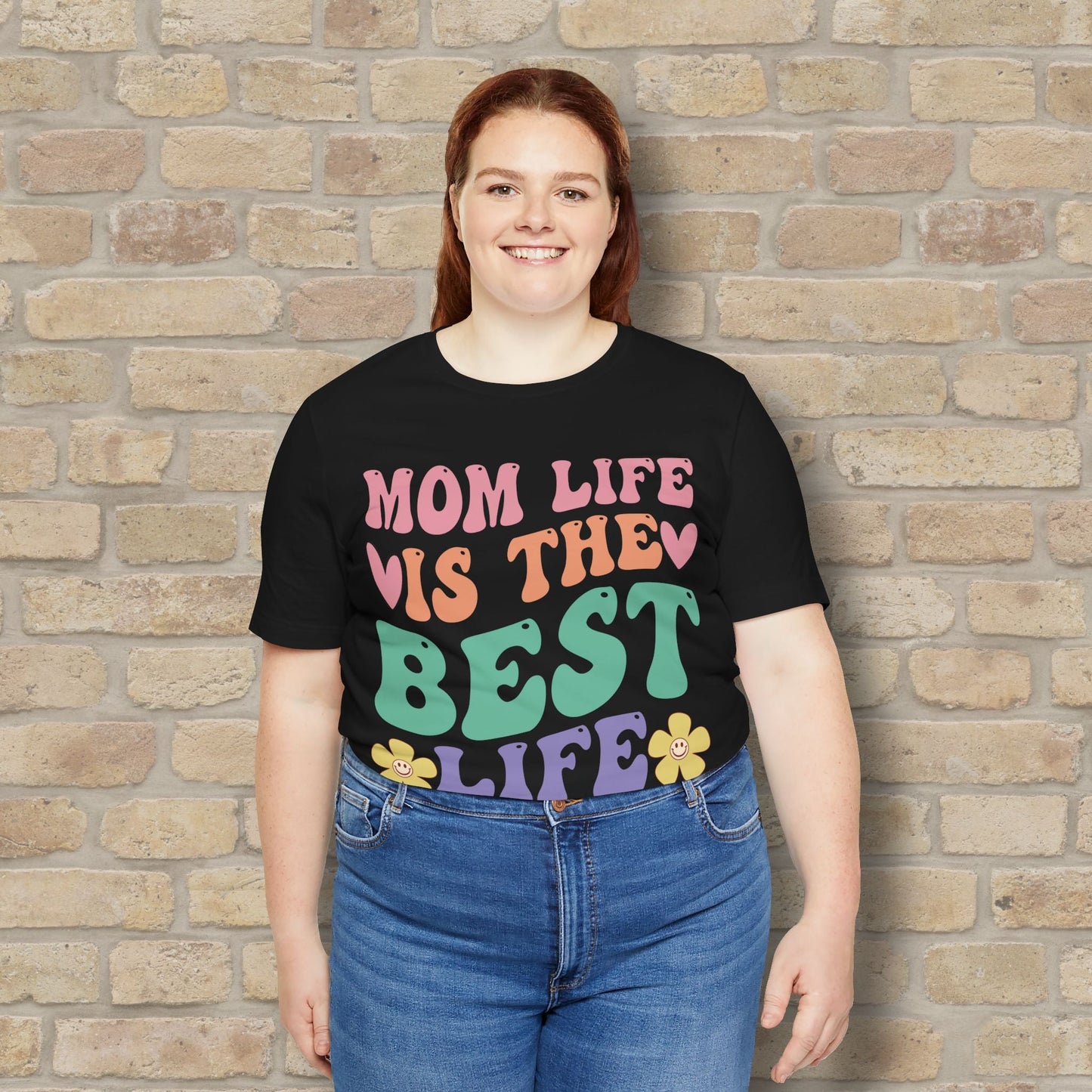 Mostly Text T-Shirts Mom Life Is the Best Life Tee - Vibrant Styles