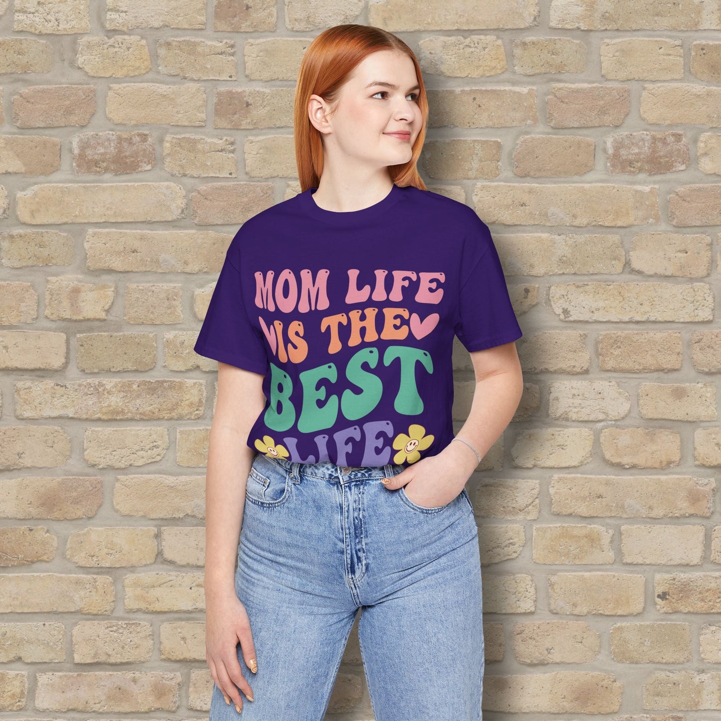 Mostly Text T-Shirts Mom Life Is the Best Life Tee - Vibrant Styles