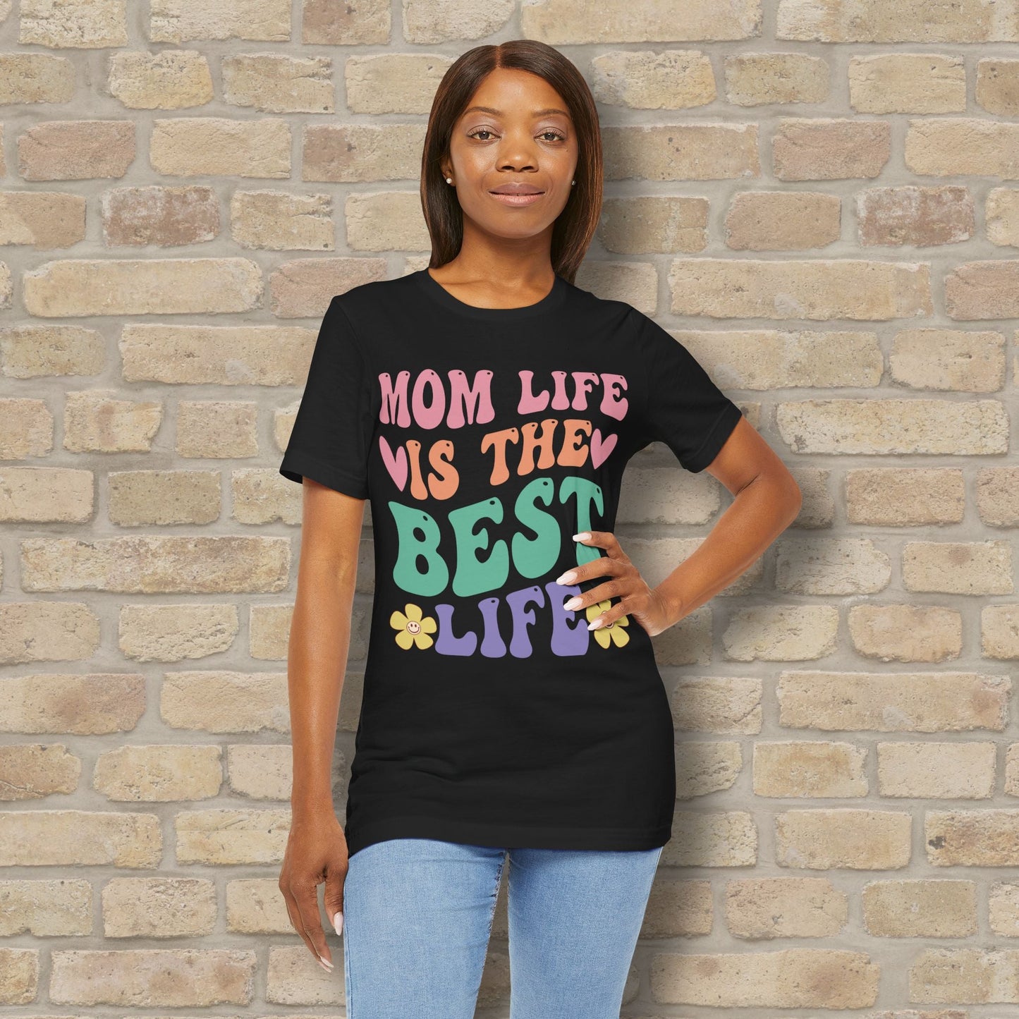 Mostly Text T-Shirts Mom Life Is the Best Life Tee - Vibrant Styles