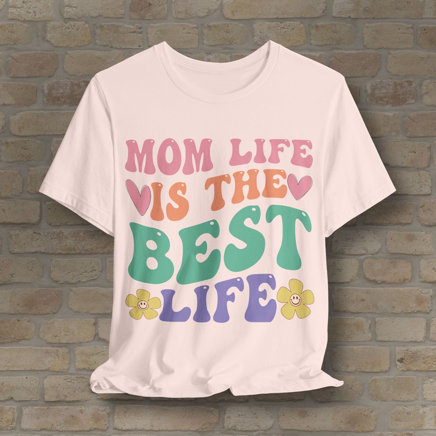 Mostly Text T-Shirts Mom Life Is the Best Life Tee - Vibrant Styles