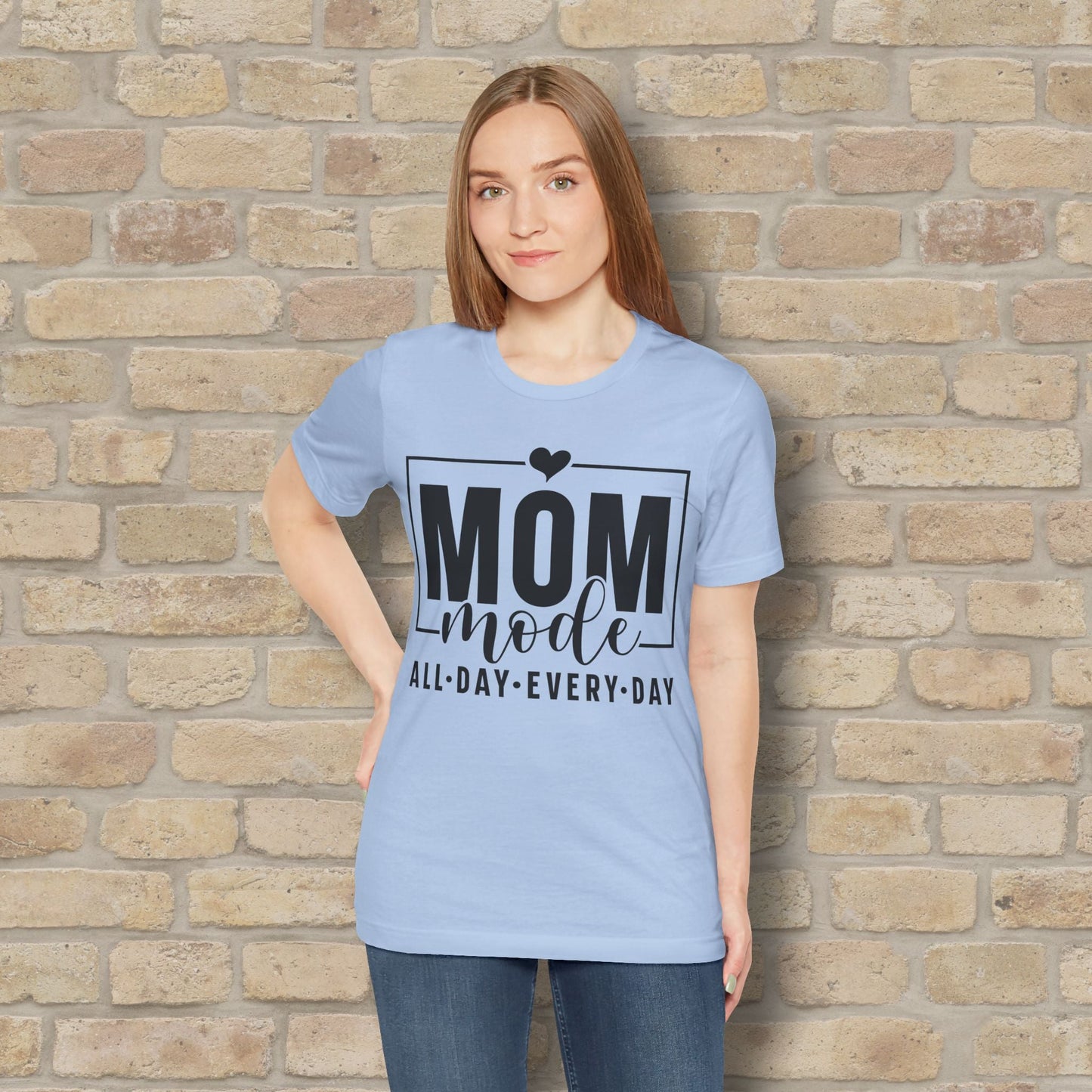 Mostly Text T-Shirts Mom Mode All Day Every Day Tee - Vibrant Styles