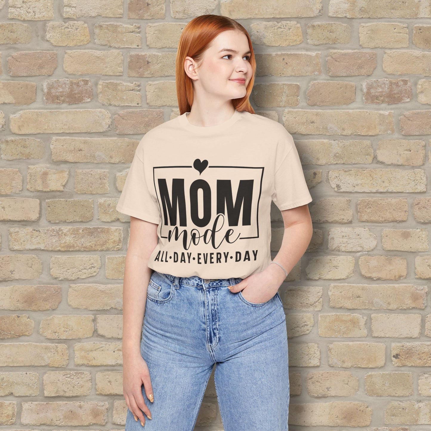 Mostly Text T-Shirts Mom Mode All Day Every Day Tee - Vibrant Styles