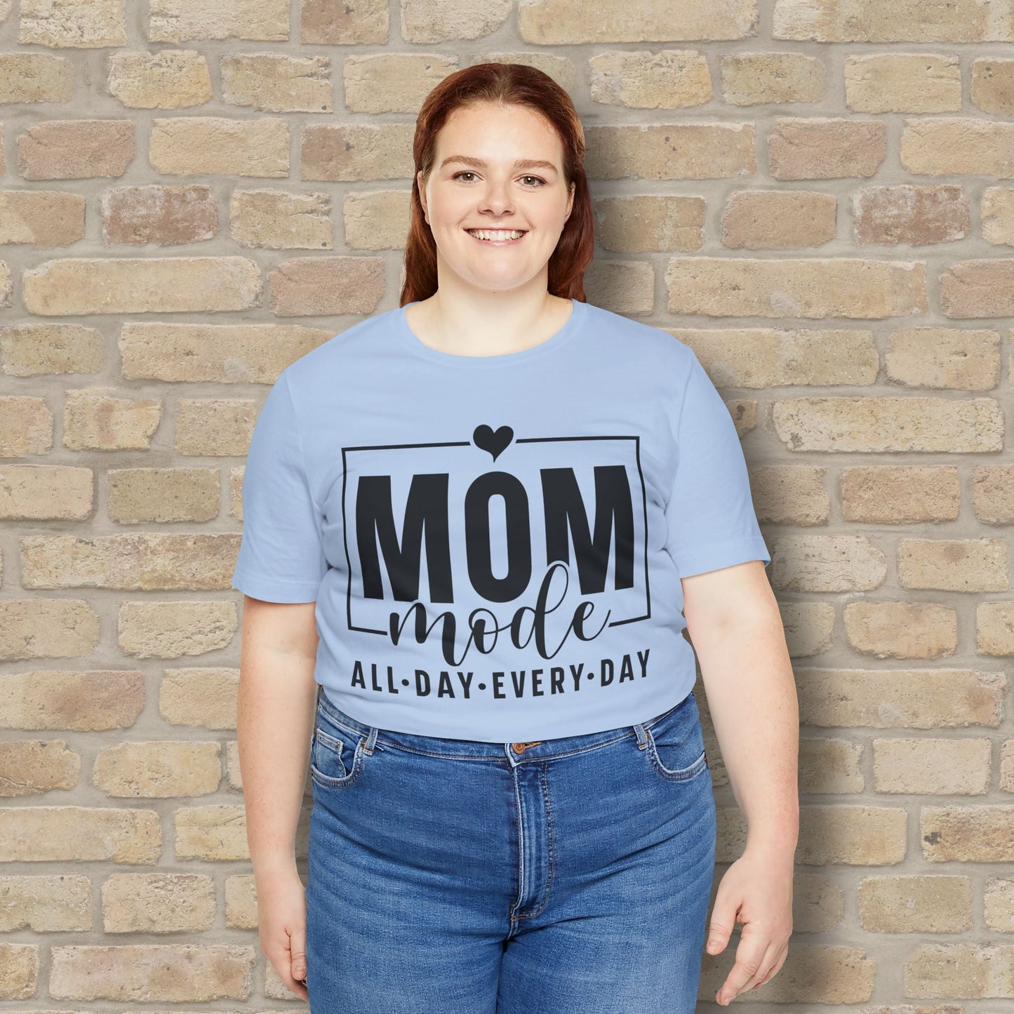 Mostly Text T-Shirts Mom Mode All Day Every Day Tee - Vibrant Styles