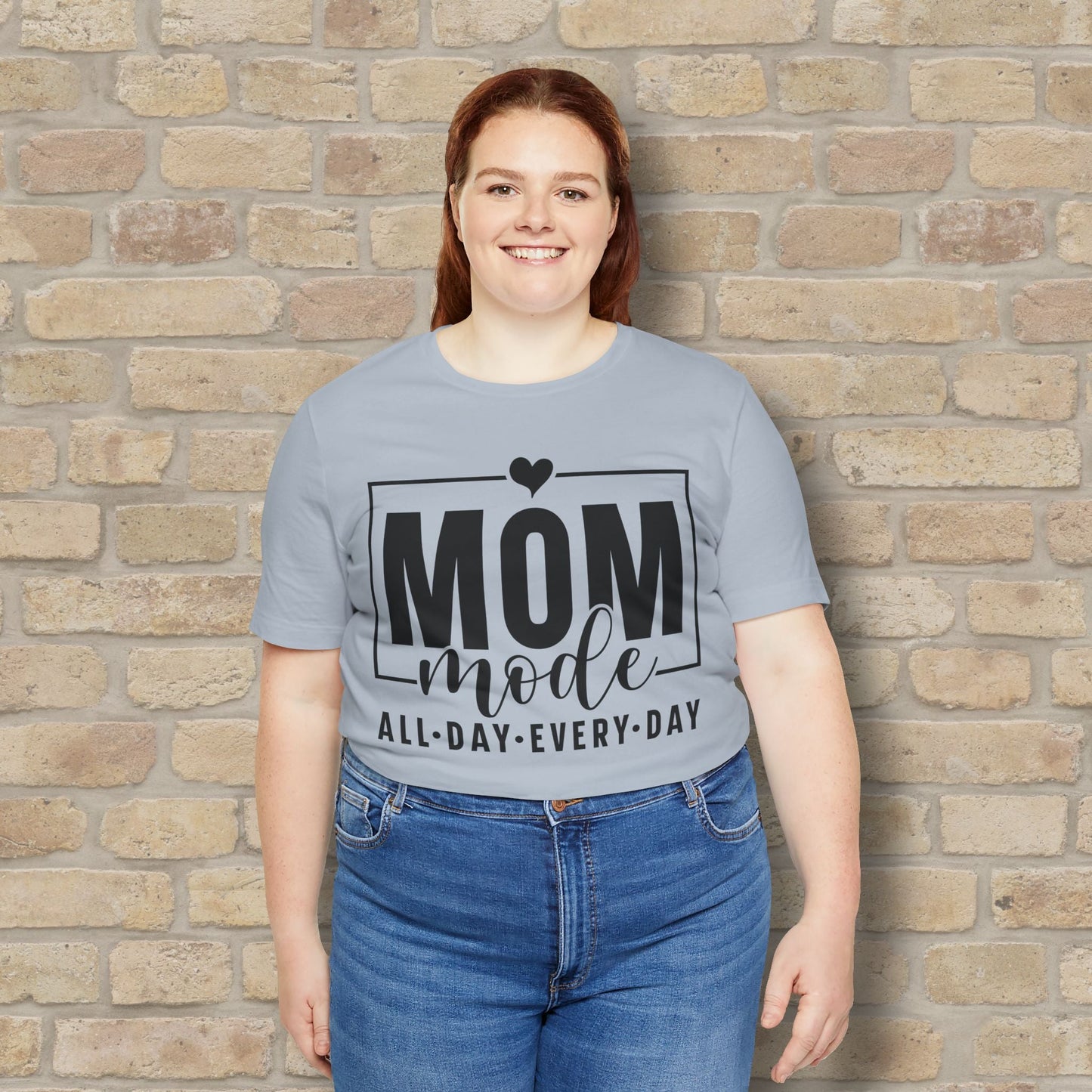 Mostly Text T-Shirts Mom Mode All Day Every Day Tee - Vibrant Styles