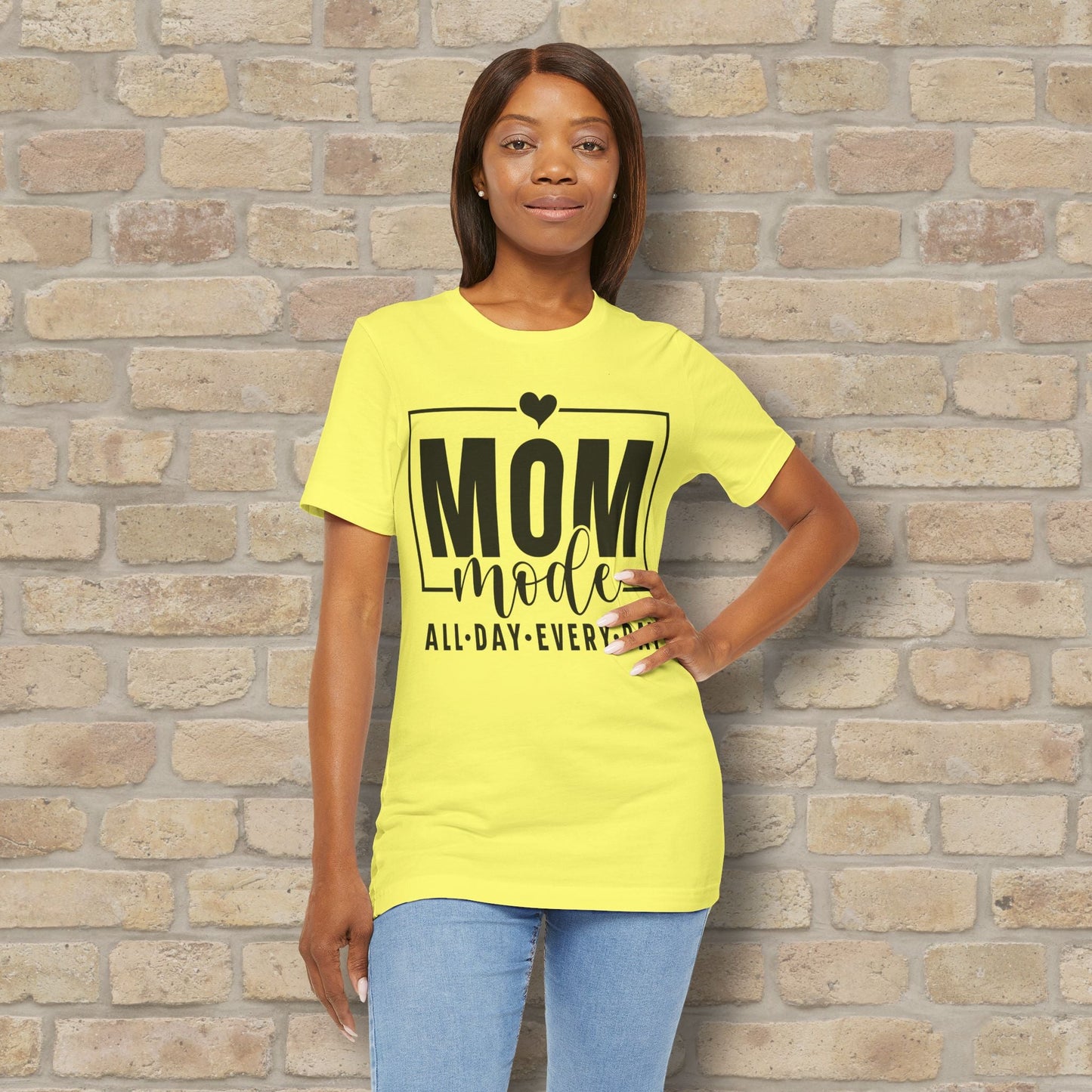 Mostly Text T-Shirts Mom Mode All Day Every Day Tee - Vibrant Styles